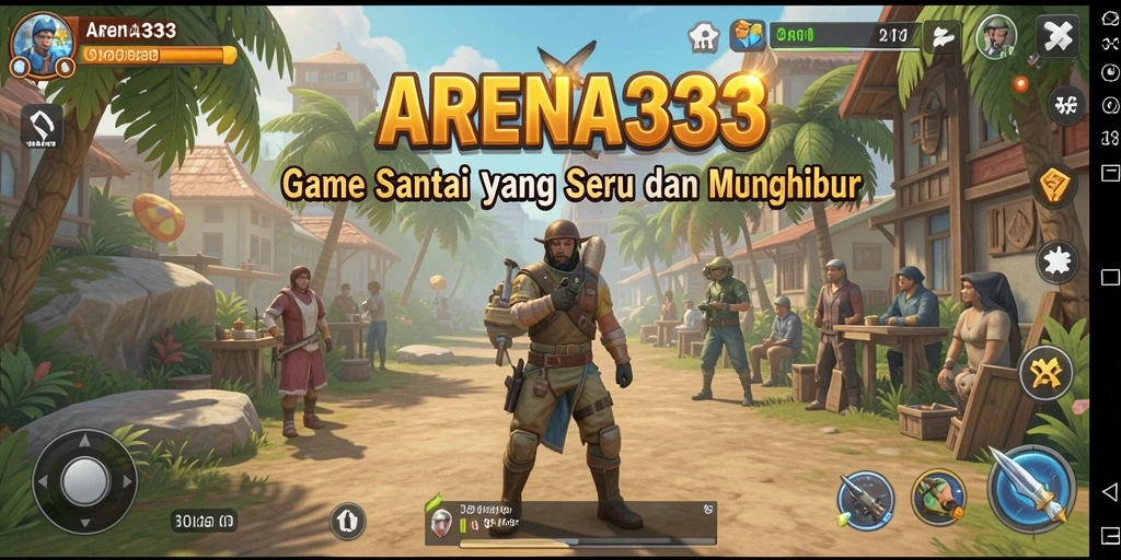 Screenshot gameplay ARENA333 yang menarik dan penuh warna.