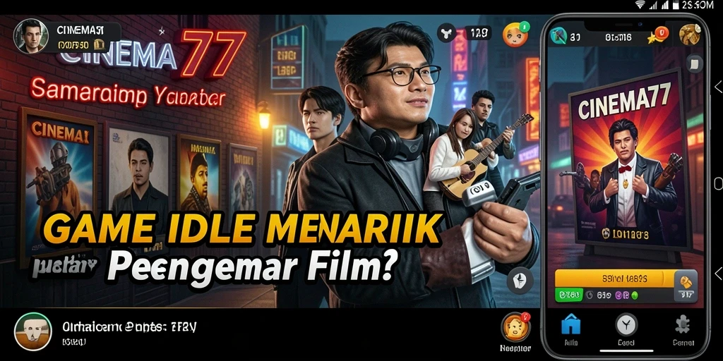 Tampilan gameplay CINEMA77 yang menakjubkan dengan manajemen studio film.