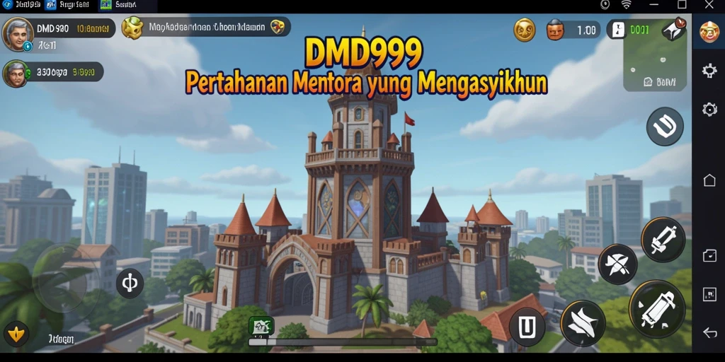 Tampilan gameplay seru dalam DMD999 Tower Defense.