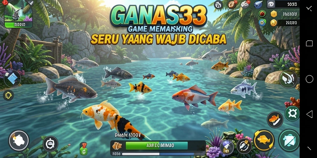 Tampilan gameplay menarik dan pengalaman memancing yang mendebarkan.
