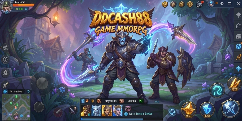 Tampilan gameplay seru dari IDCASH88 dalam dunia MMORPG yang luas.