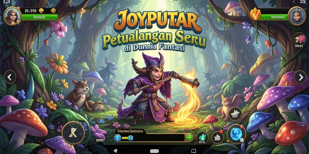 Screenshot utama JOYPUTAR menampilkan aksi petualangan yang seru dan menegangkan.