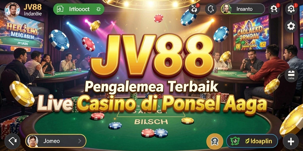 Tampilan menarik dari gameplay langsung di aplikasi JV88.