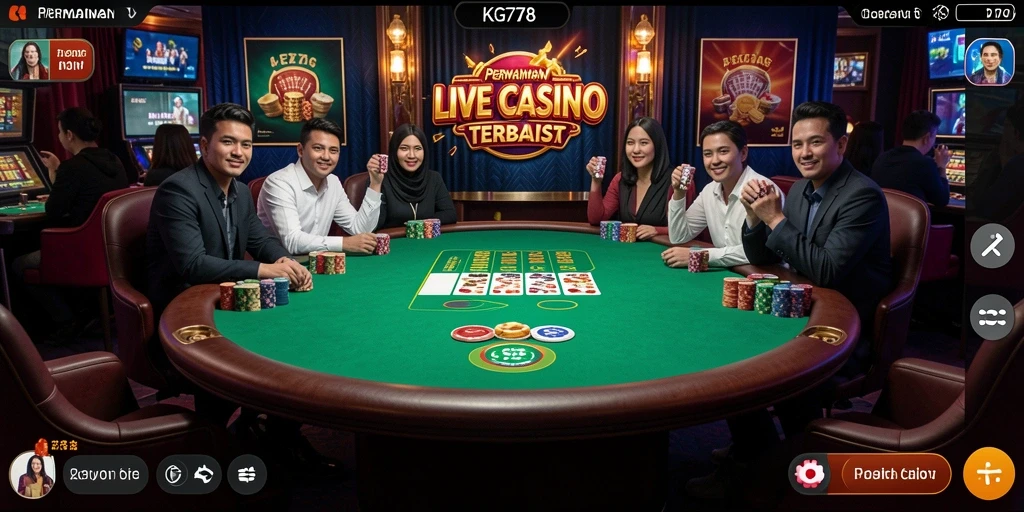 Tampilan gameplay Live Casino yang mengasyikkan di KG778.