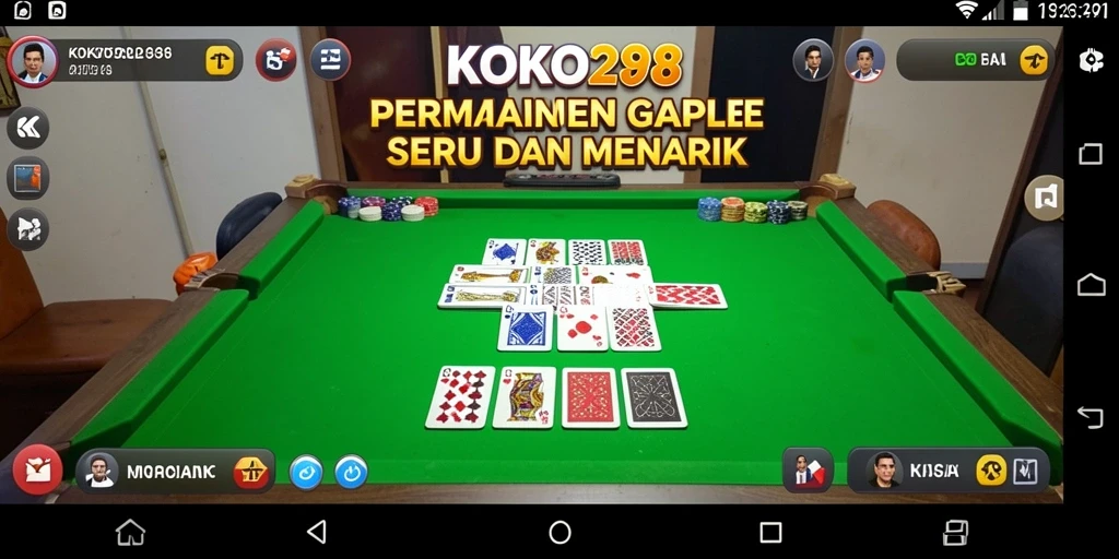 Tampilan gameplay seru dari permainan Gaple yang menguji strategi.