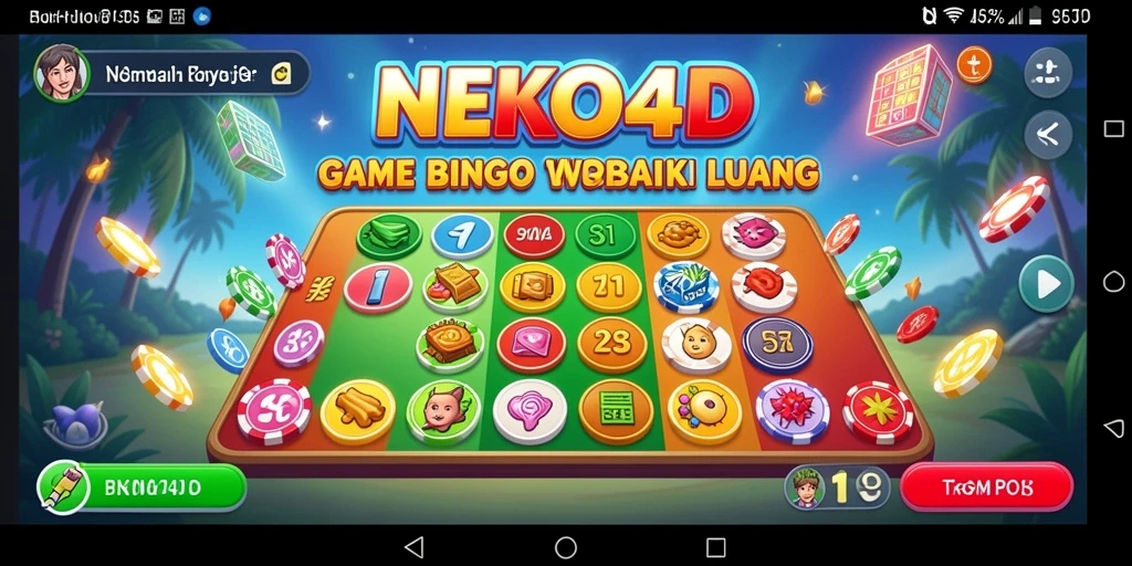 Tampilan screenshot permainan Bingo yang seru dan penuh warna.