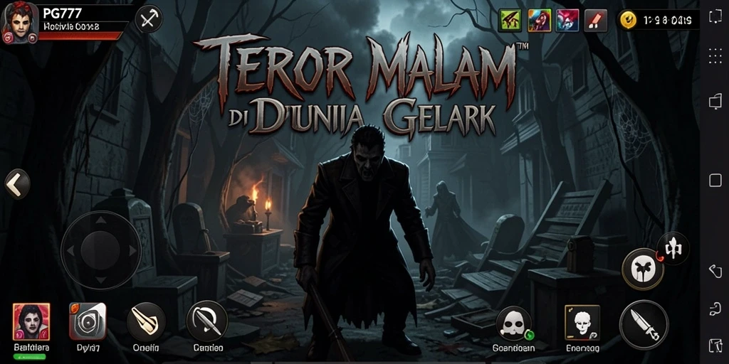 Tangkapan layar gameplay PG777 menampilkan adegan horor yang menegangkan.