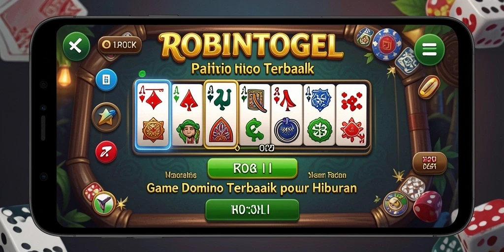 Tampilan gameplay seru dari game Domino ROBINTOGEL.