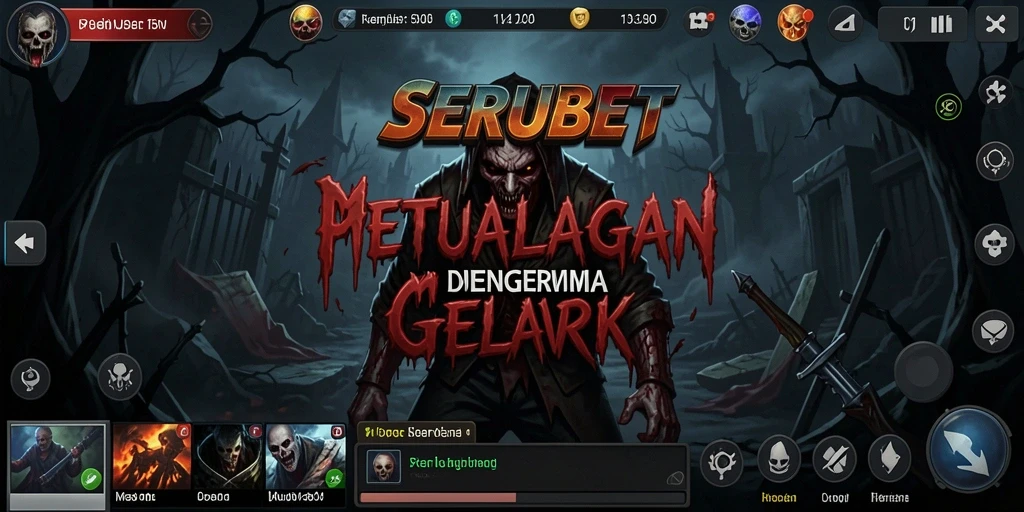 Tampilan gameplay menegangkan dengan suasana gelap dan mencekam.