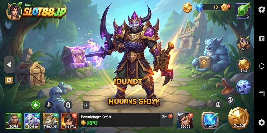 Tampilan gameplay menakjubkan dari SLOT88JP yang penuh dengan aksi RPG.