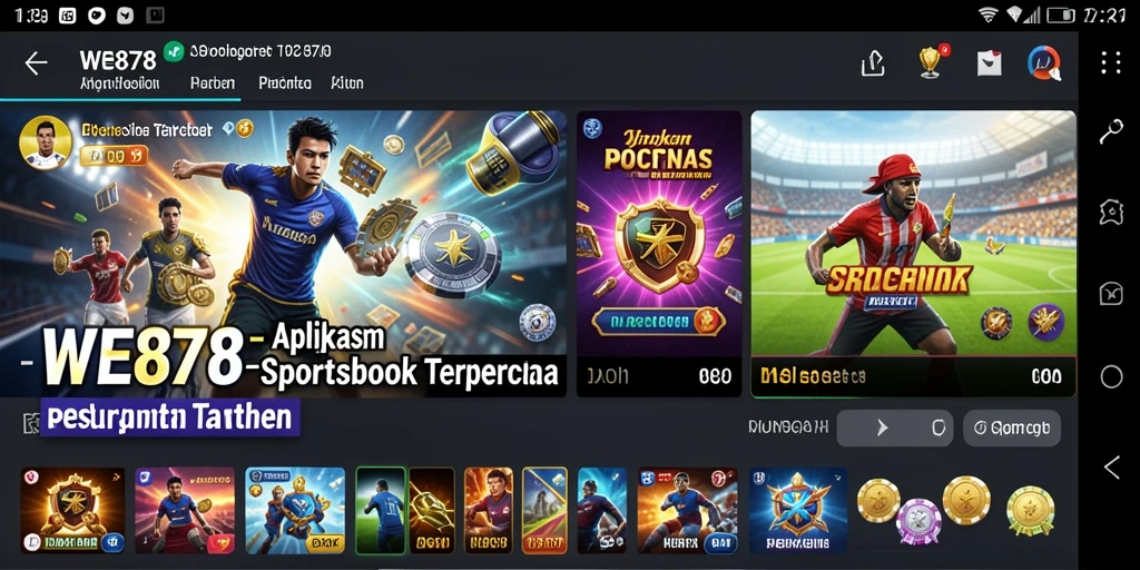 Tampilan gameplay WE878 dengan taruhan olahraga yang menarik.